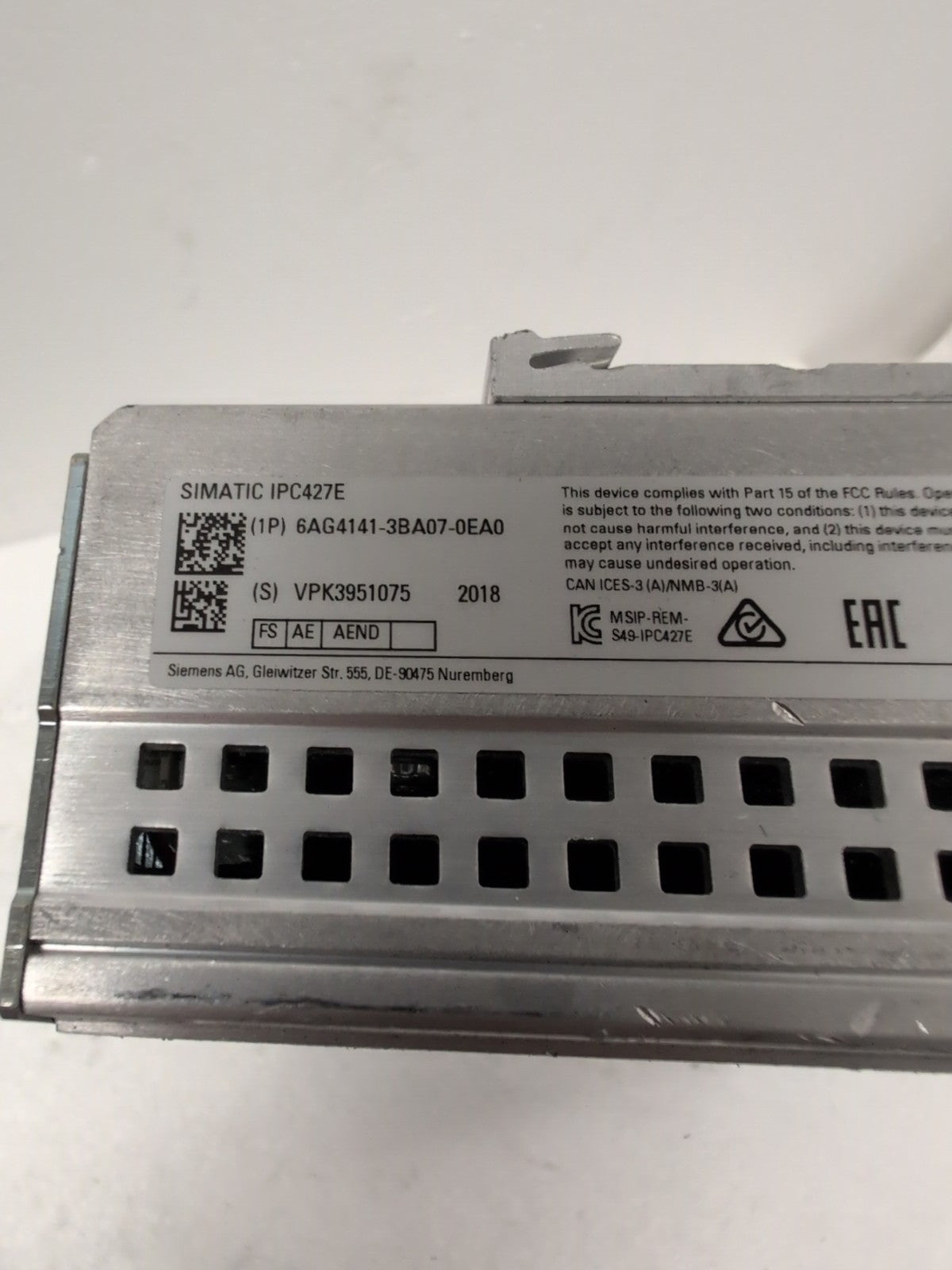 🔥 SIEMENS SIMATIC IPC427E   MICROBOX PC 6AG4141-3BA07 i3-6102E/4GB/80GB SSD -
