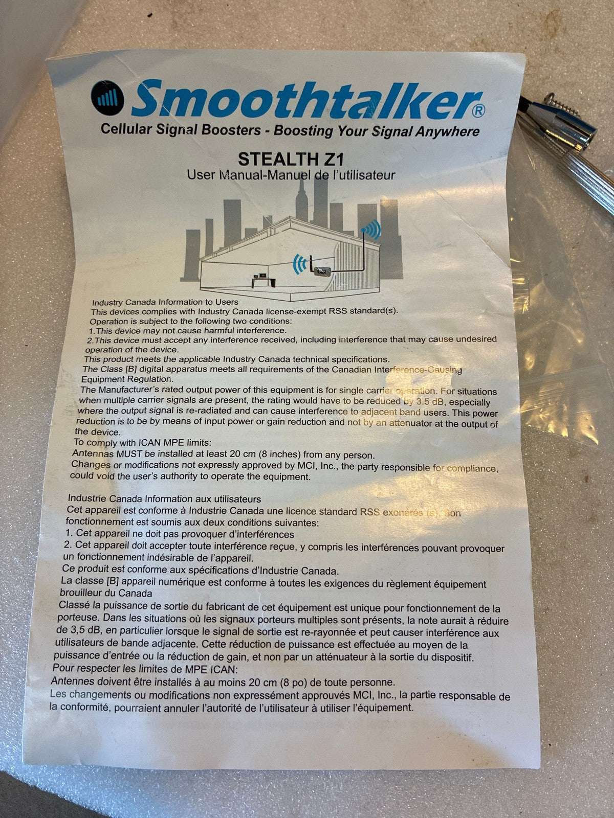 🔥 Smoothtalker Stealth Z1 BRBCZ1-65X Dual Band Signal Booster Amplifier