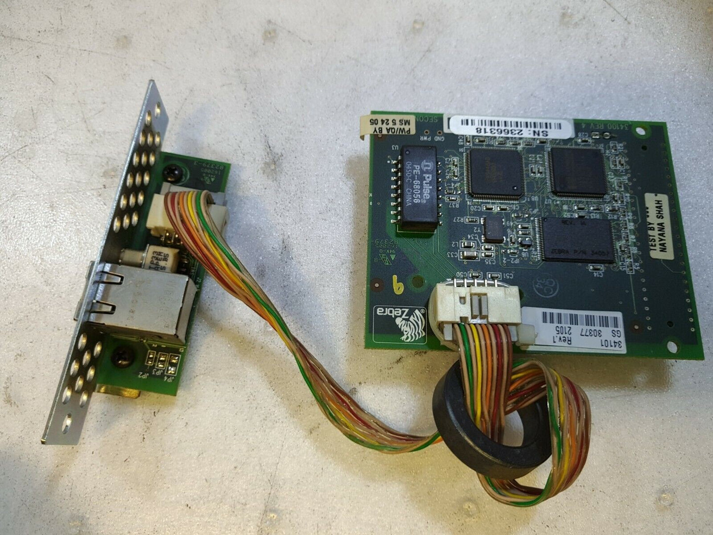- Zebra  34101 REV 1 Ethernet Kit  For Z4m Plus Z6m Plus Printer