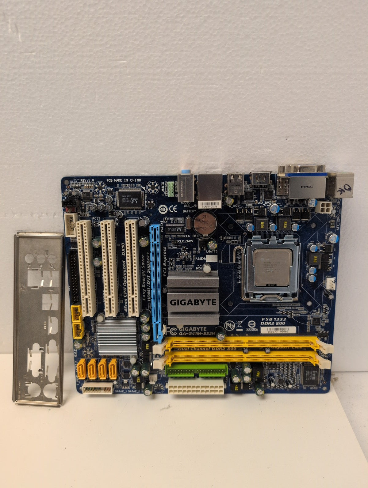 🎸 Gigabyte GA-G41M-ES2H LGA775 Motherboard with Intel Core 2 Duo E7600 CPU
