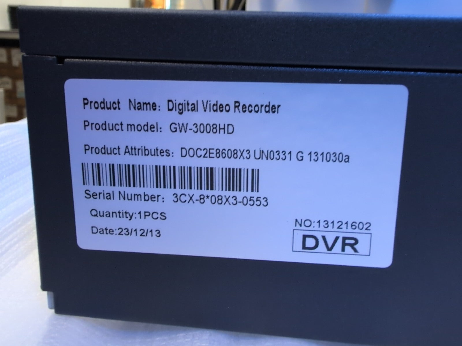 NEW GW Security GW-3008HD 8CH Digital Video Recorder DVR Security SYSTEM -