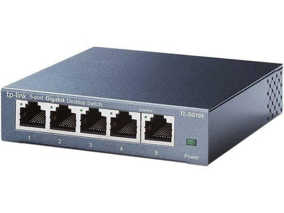 TP-LINK (TL-SG105) 5-Ports External Gigabit Ethernet Desktop Switch