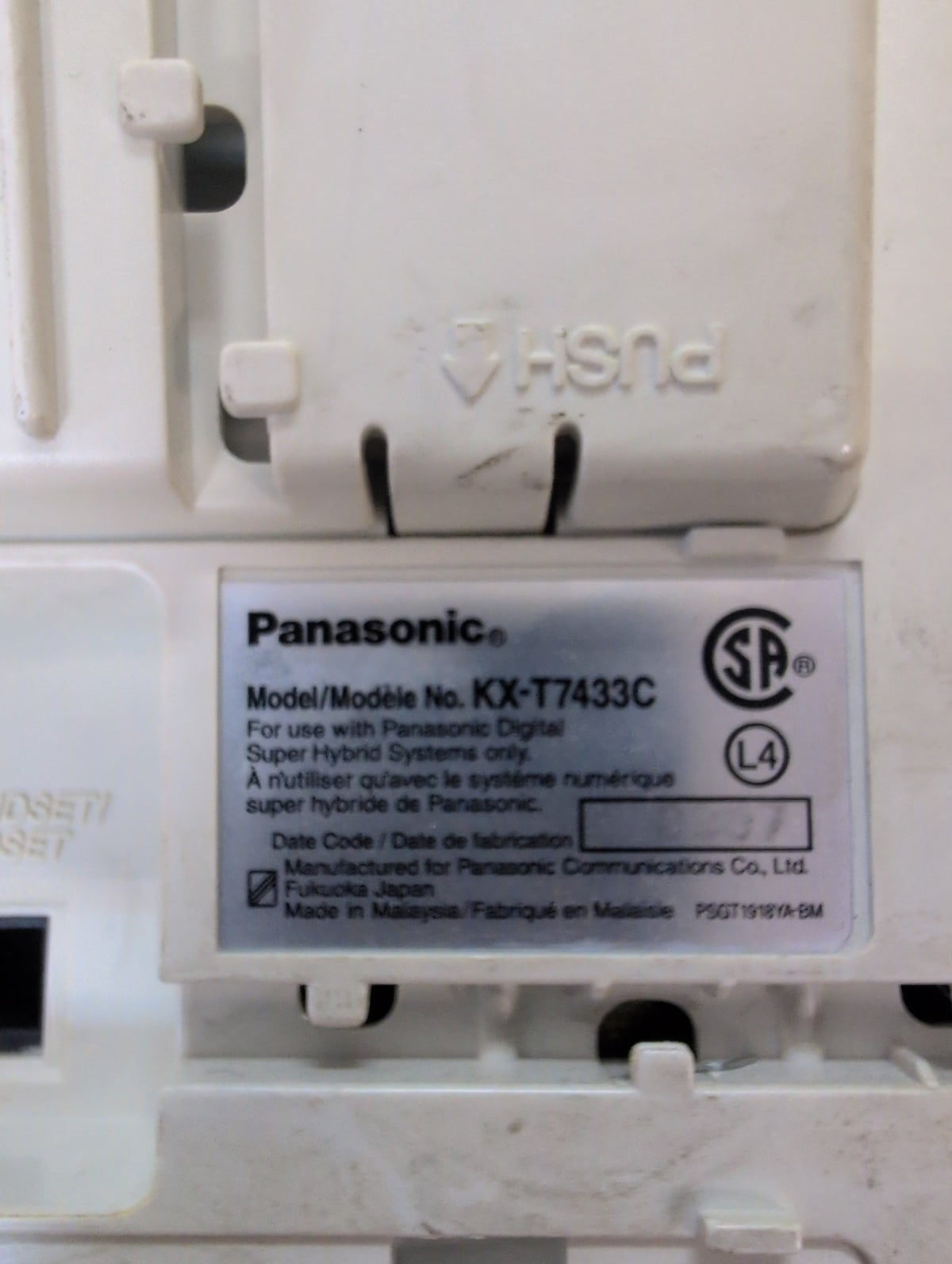 Panasonic KX-T7433C Digital Super Hybrid System Business Phone 24-Line LCD -