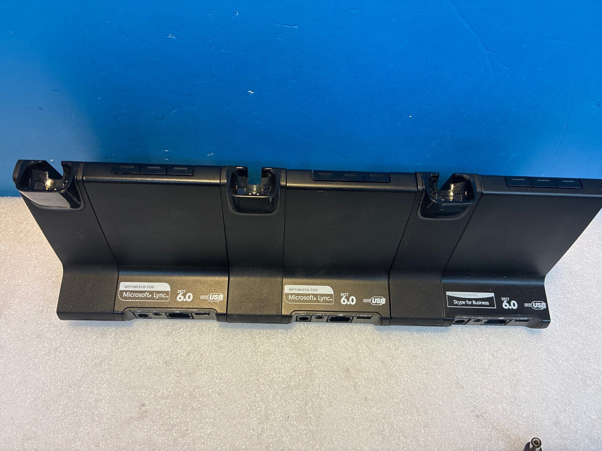 🔥 Plantronics W02 DECT 6.0 Wireless Headset Base Station Lot of 3 Black