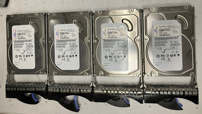Lot Of 4 IBM 1TB 7.2K 6G 3.5” SAS 42D0778 42D0777 42D0781 HD w/ Caddy 42R4131