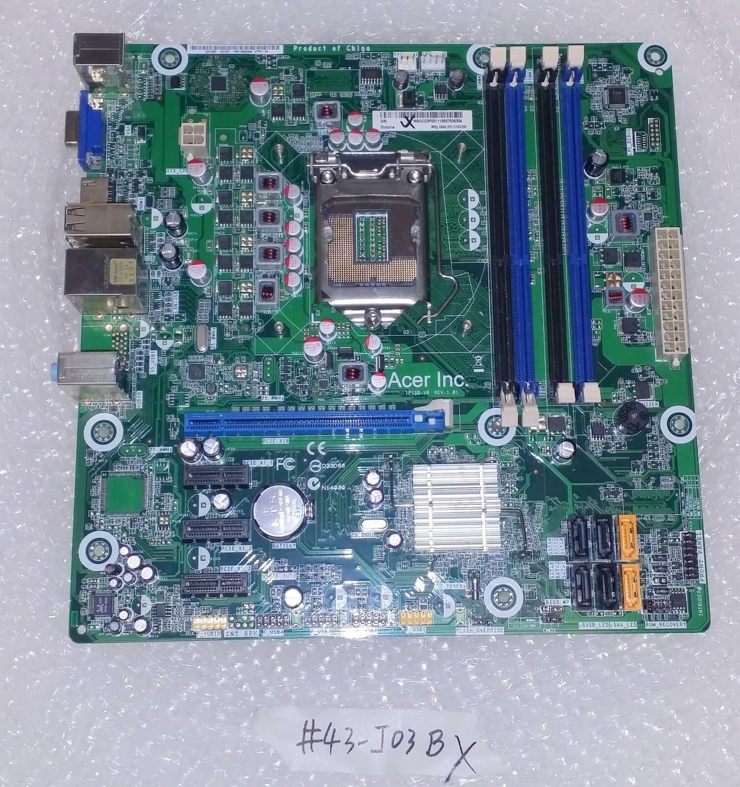 ACER IPISB-VR 1.01 MOTHERBOARD (Not working)