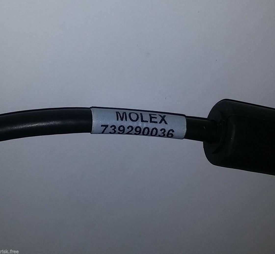 Lot of 4 Molex SFP to SFP Fibre Optic Interconnect Cables p/n 73929-0036