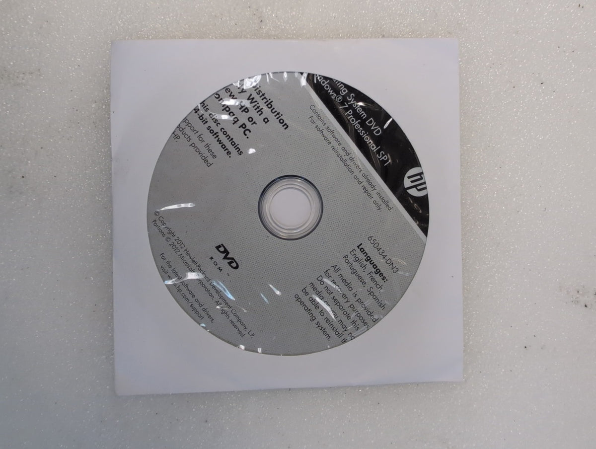 🎸 HP Windows 7 Professional SP1 Recovery DVD 650434-DN3 for HP Compaq PC Sealed