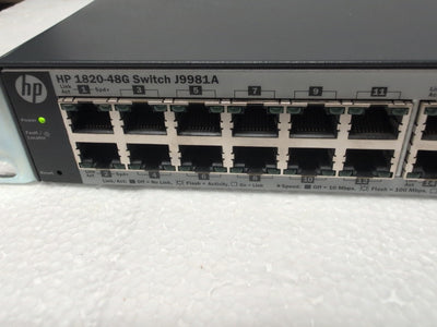 🔥 HP J9981A 10/100/1000 Base-T 48-Port Gigabit Managed Switch 1820-48G 4x SFP -