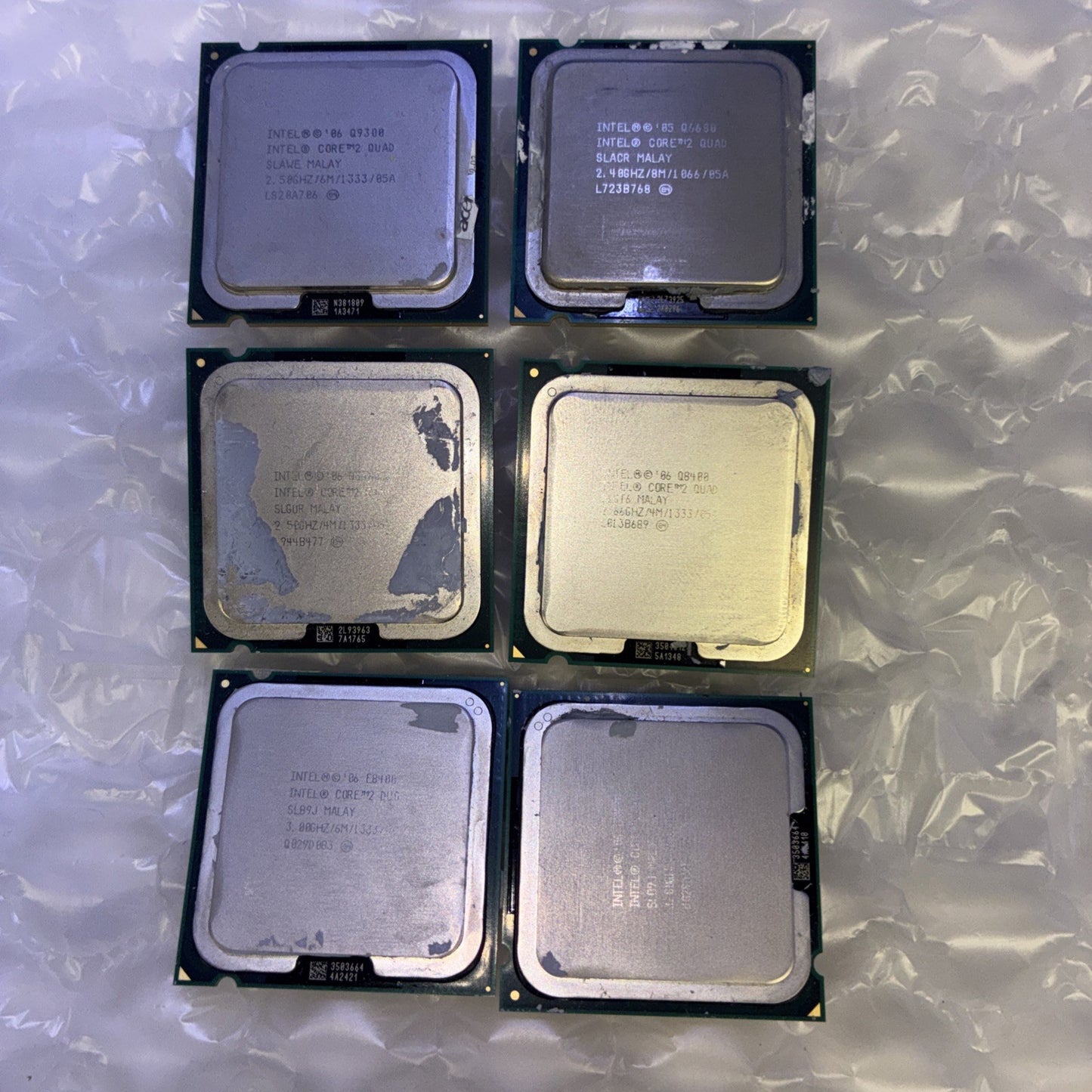 🔥 Lot Of 6 Intel Q9300/Q6600/Q8400/Q8300/E8400 Socket 775 CPU