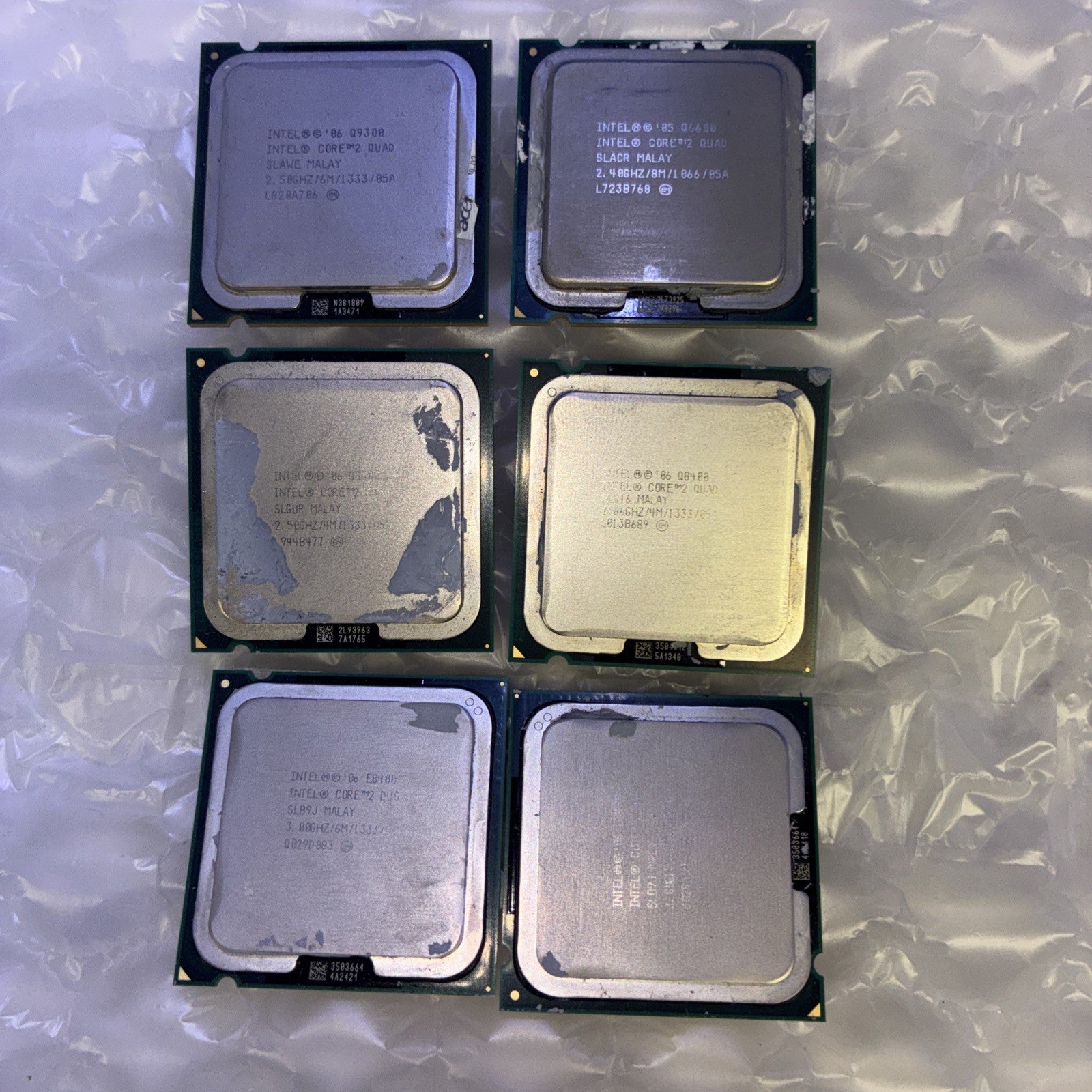 🔥 Lot Of 6 Intel Q9300/Q6600/Q8400/Q8300/E8400 Socket 775 CPU