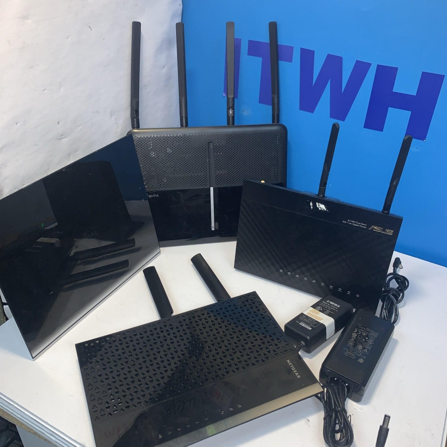 4 routers and 4 compatible ac adapters