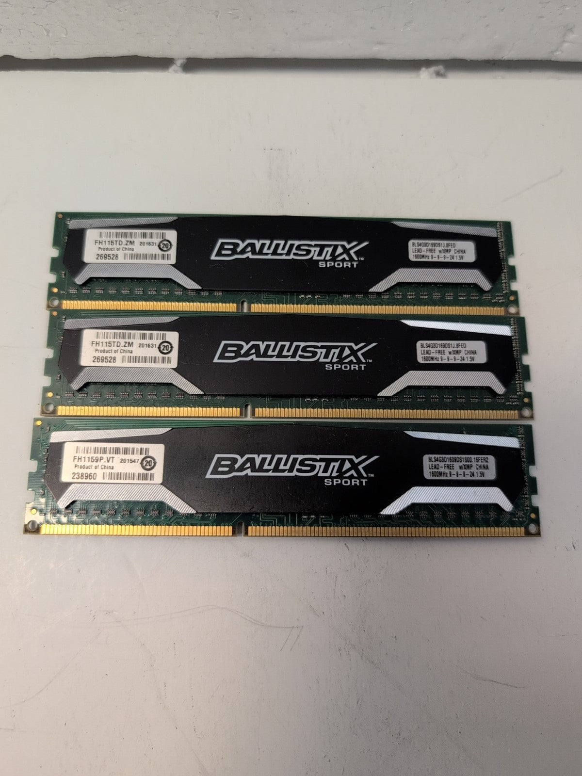 🔥 12GB (3x4GB) CRUCIAL BALLISTIX 1600MHz PC3 DDR3 SDRAM Memory BLS4G3D16 -