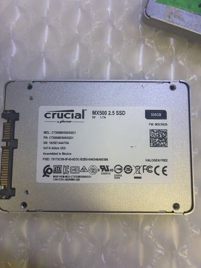 2x 🔥 Crucial MX500 500GB 2.5-Inch SATA Internal SSD Silver CT500MX500SSD1 HDD
