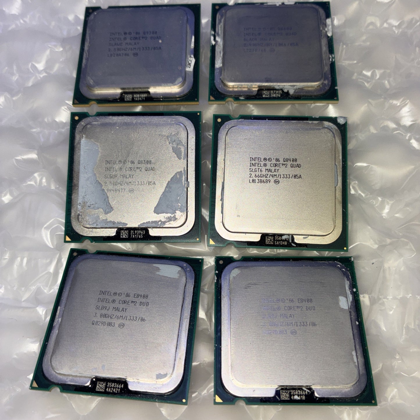 🔥 Lot Of 6 Intel Q9300/Q6600/Q8400/Q8300/E8400 Socket 775 CPU