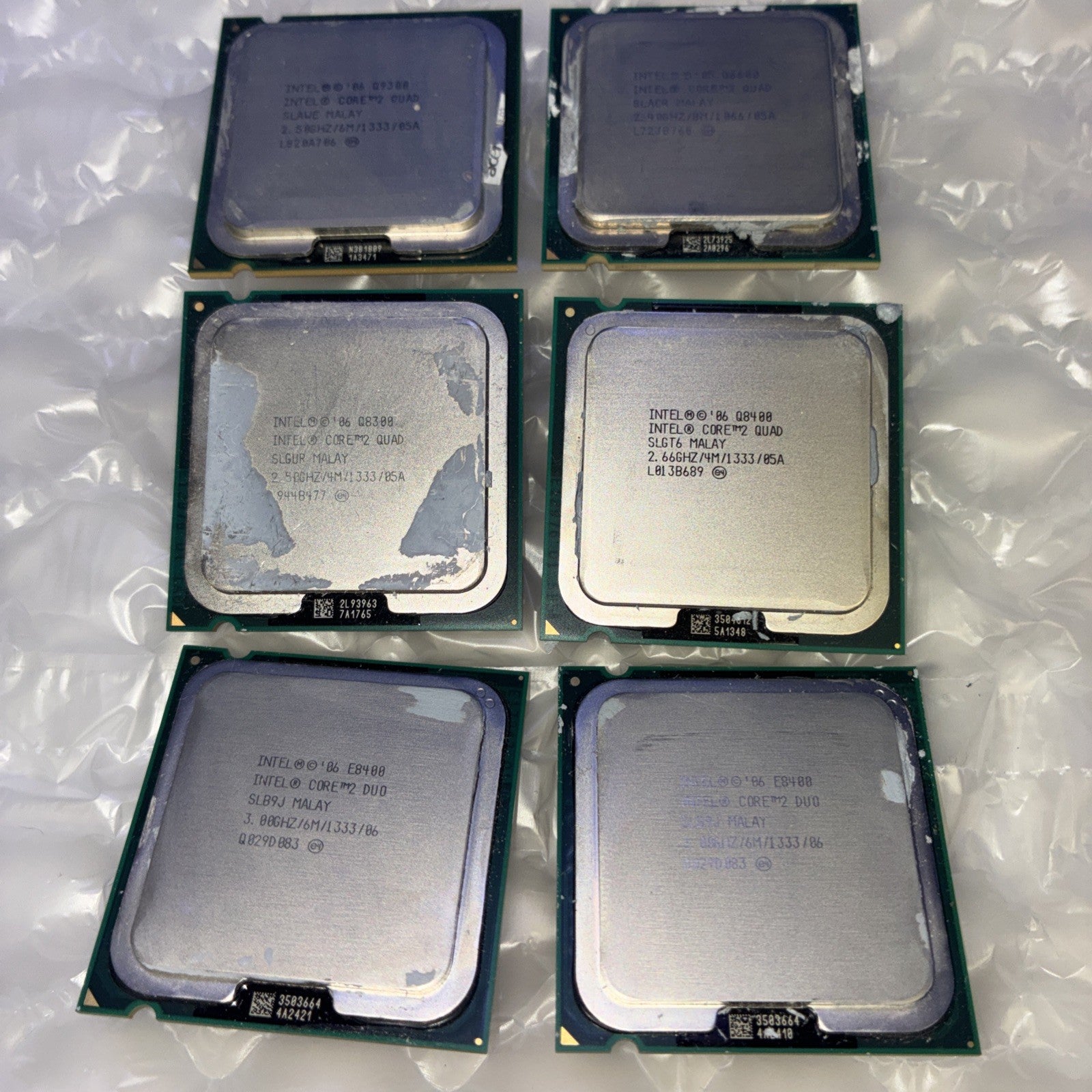 🔥 Lot Of 6 Intel Q9300/Q6600/Q8400/Q8300/E8400 Socket 775 CPU