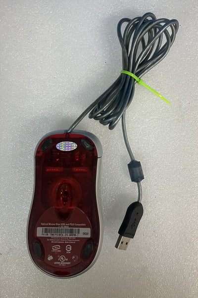 ~ Microsoft Optical Mouse Blue USB And PS/2 Compatible X08-72983 *Tested/Working