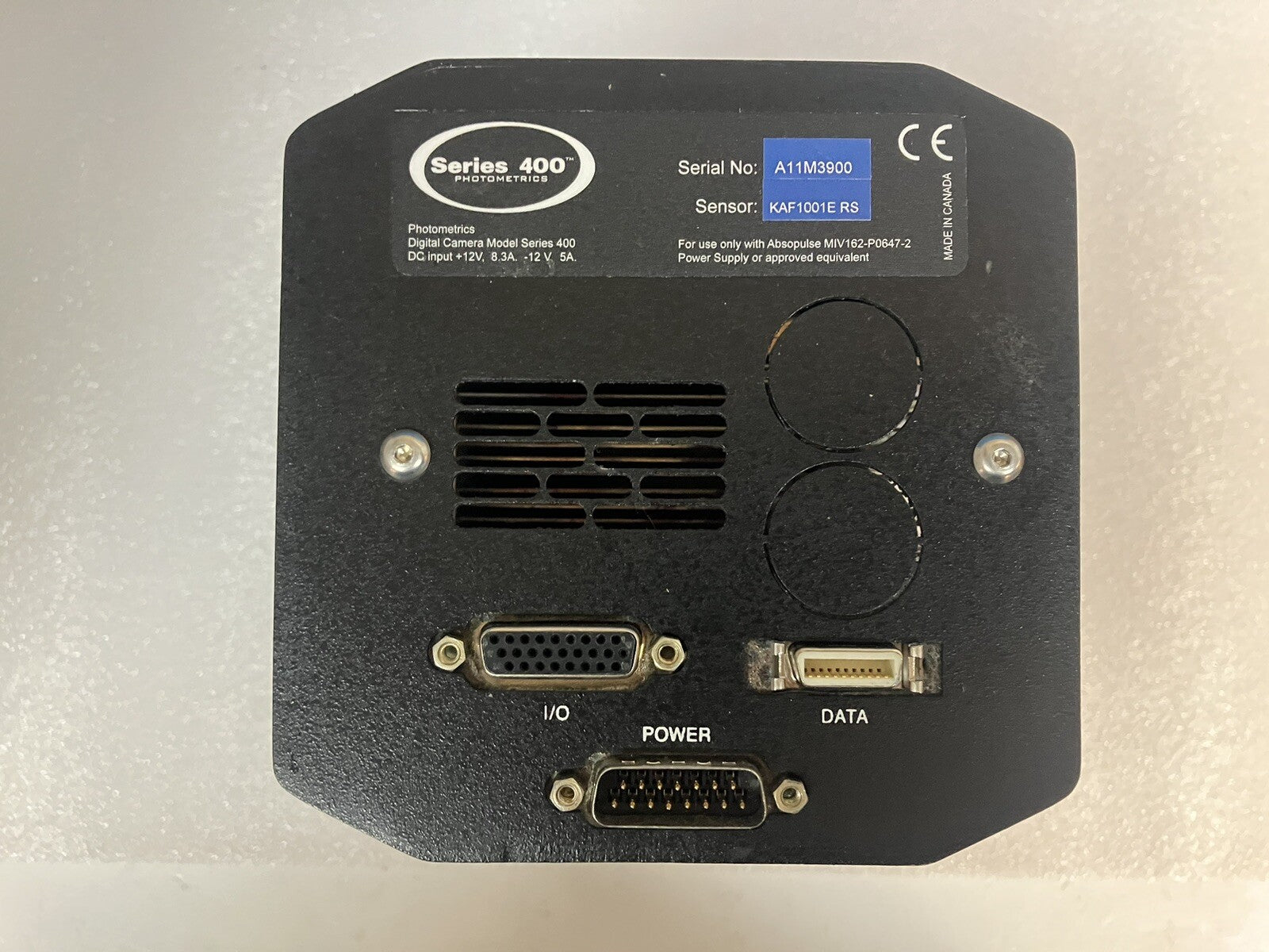 ~ Photometrics Series 400 Digital Camera With Sensor KAF1001ERS