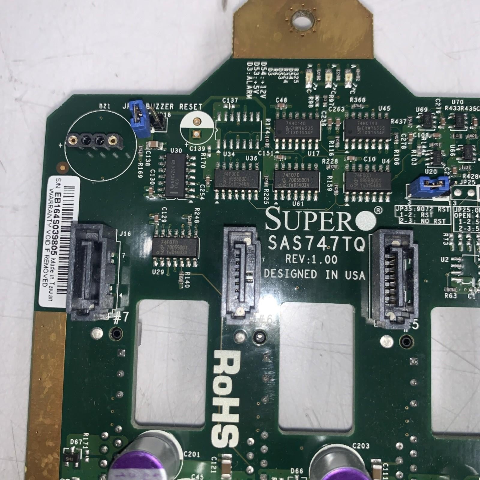Supermicro SAS747TQ 8-Port SAS/SATA 4U Backplane Board