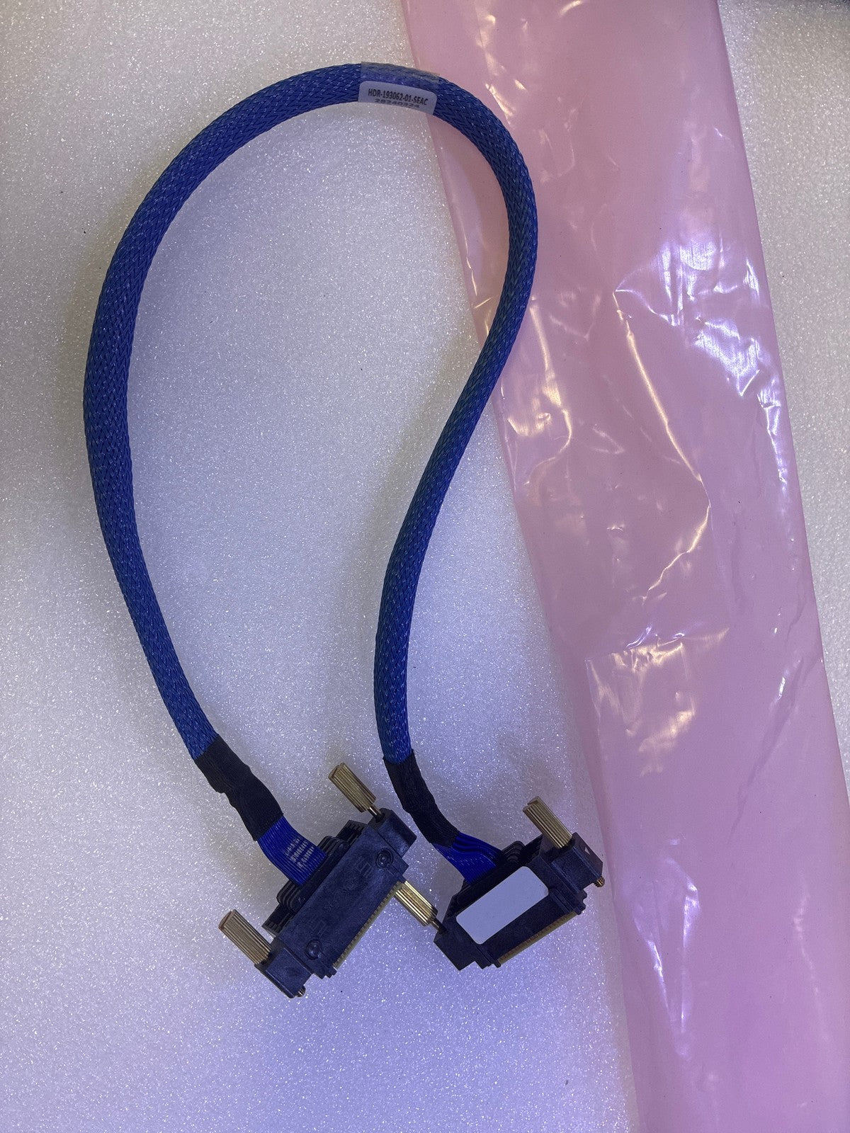 🔥 HDR-193062-01-SEAC High-Density Multi-Pin Cable Blue Braided Gold Contacts