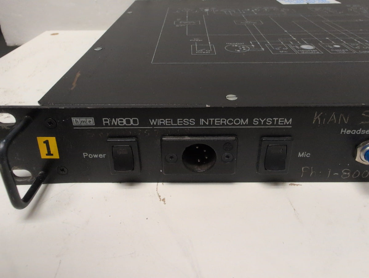 🎸 HME RW800 Wireless Intercom System Base Station Only (NO AC/BELT-PAC)