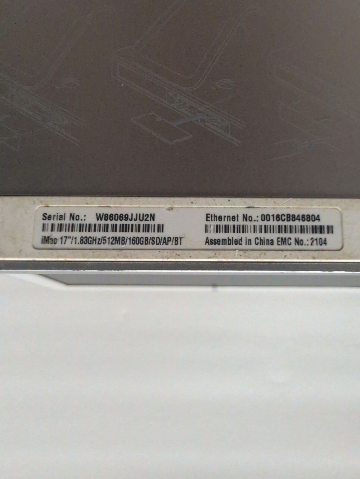 🎸 Apple iMac 17-inch A1173 Core Duo 1.83GHz 1.5GB RAM 160GB HDD OS 10.6