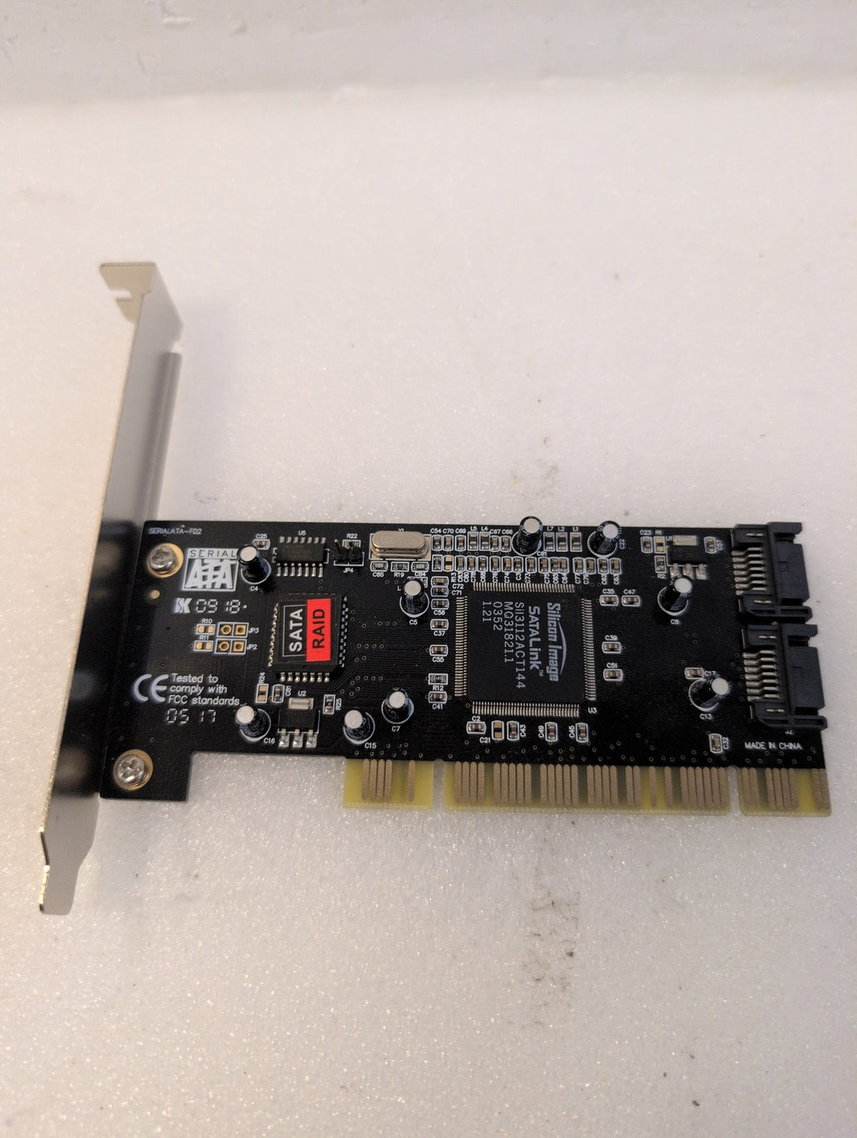 🎸 PowerData MM-SA3112-2R 2-Port PCI SATA RAID Controller Card SiI3112 Chipset