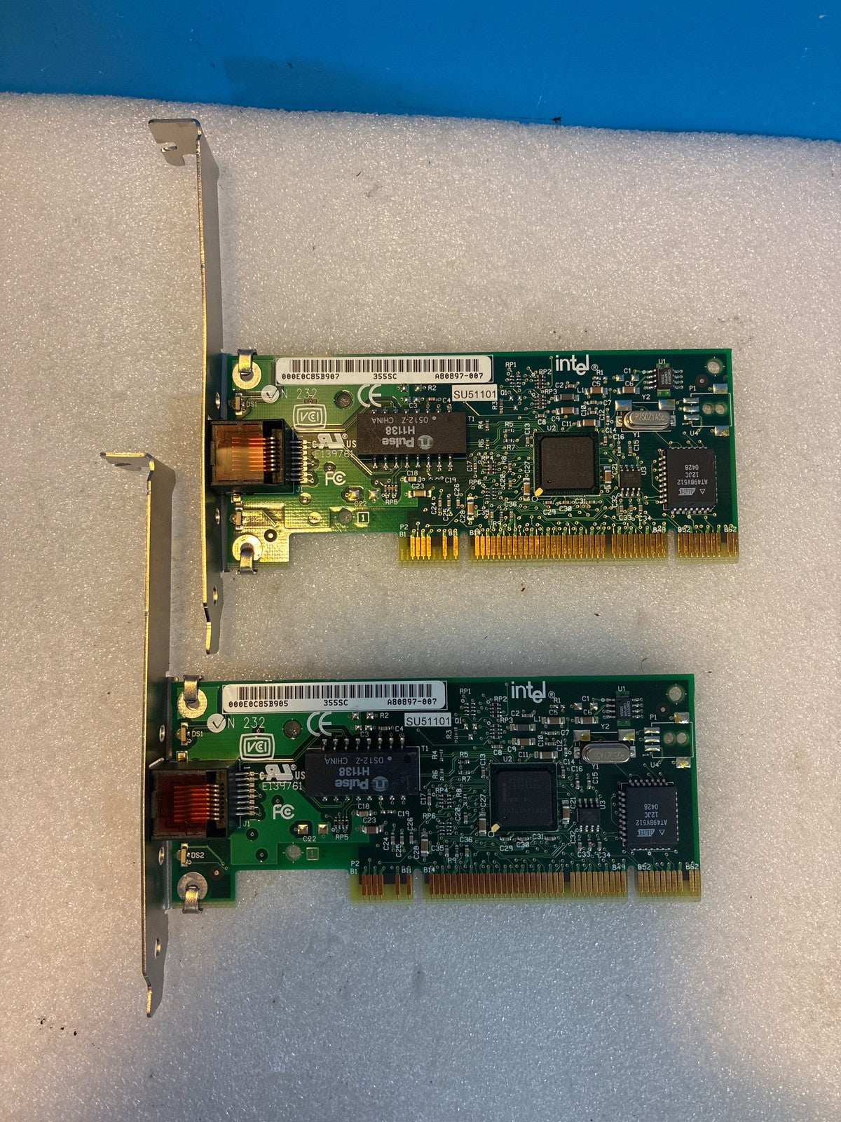 🔥 Intel PRO/100 M Desktop Adapter AB0897-007 PCI Ethernet Card Lot of 2