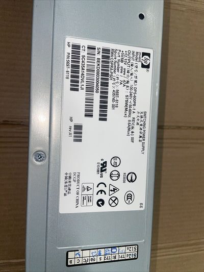 HP DPS-600PB-1 5697-6118 4357-001 575 WATT POWER SUPPLY
