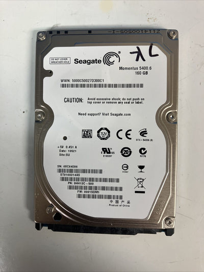 (Lot of 3x) Seagate ST9160314AS 5400 RPM 160GB 2.5" Laptop HDD 9HH13C-500 ~