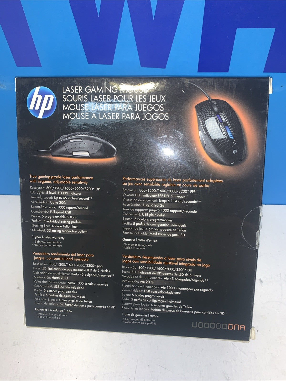 HP Laser Mouse Gaming Grade laser performance 3200 DPI NEW