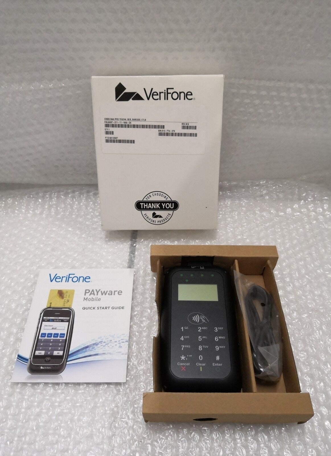 + NEW Verifone VX600 Bluetooth POS Card Reader Chip/Swipe LCD Keypad Scanner @@@