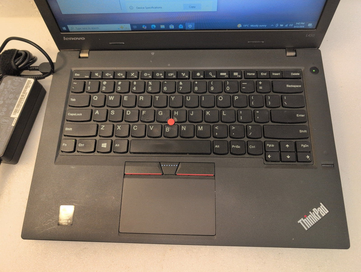 🎸 Lenovo ThinkPad L450 20DT001DUS 14" Laptop i5-4300U 8GB RAM 128GB SSD Win10