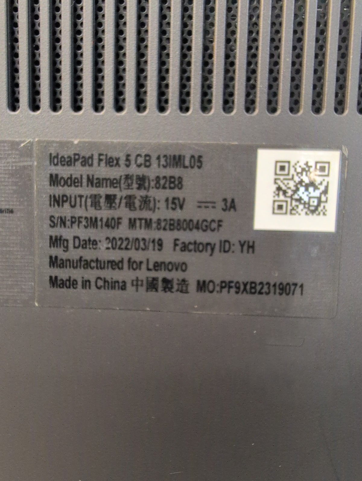 🎸 Lenovo IdeaPad Flex 5 13IML05  Chromebook 13" Touch/5205U/4GB RAM(NO AC)