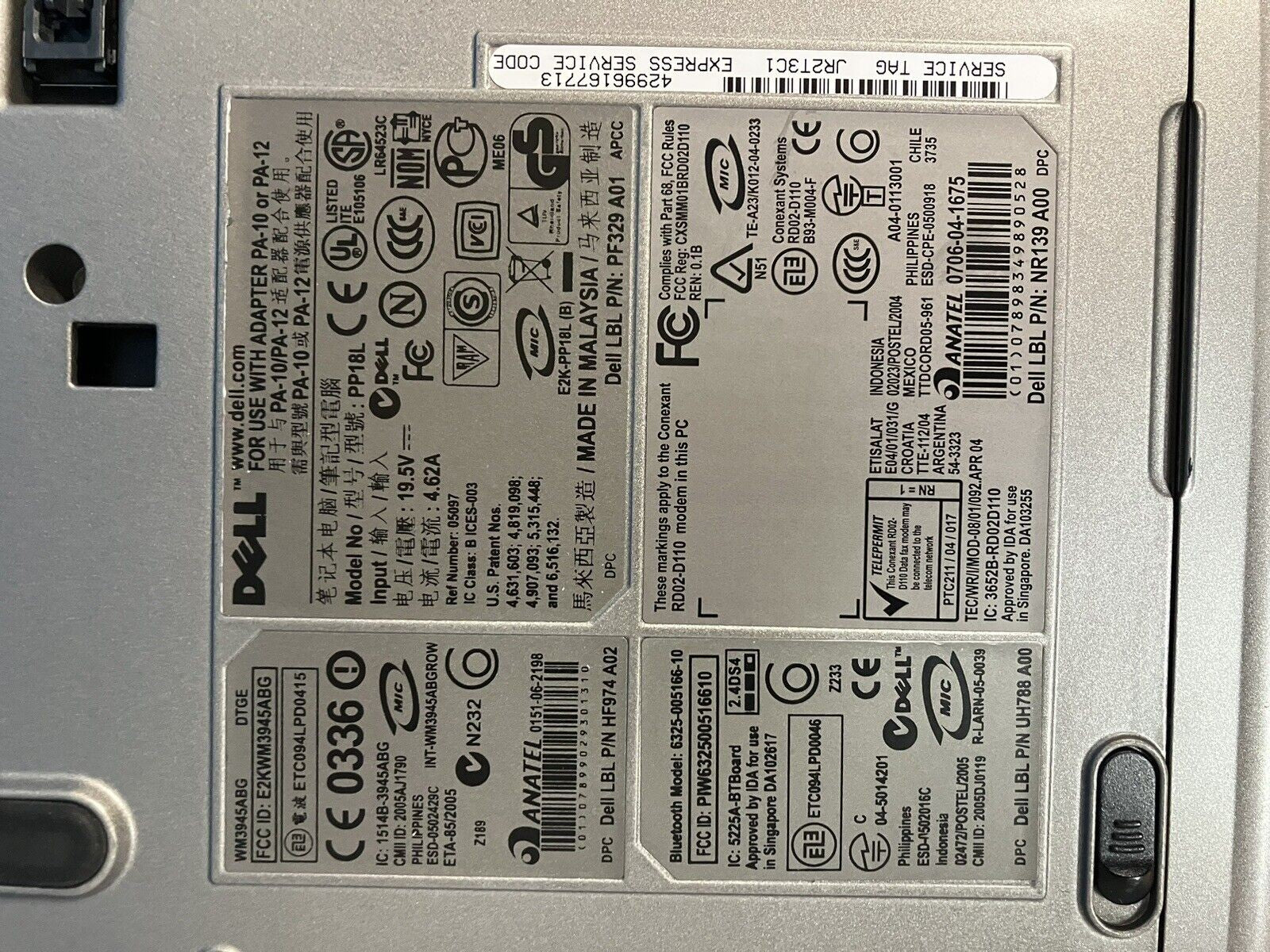 ~ (For Parts) Dell Latitude D620 PP18L 14" Laptop Core Duo CPU 512MB RAM (Read)