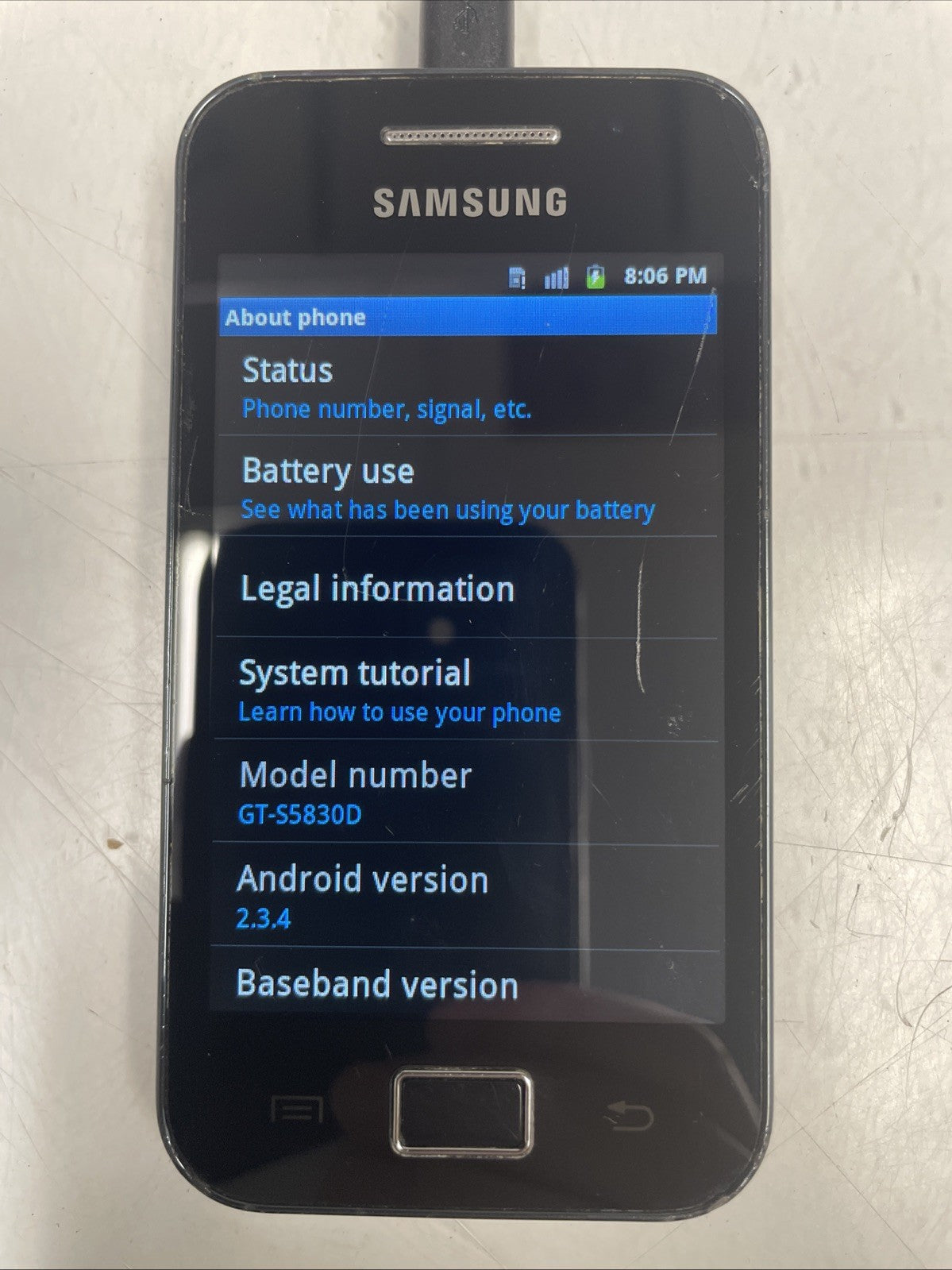 🔥 Galaxy Ace GT-S5830D 154M Smartphone Craked Screen Carrier:Telus +