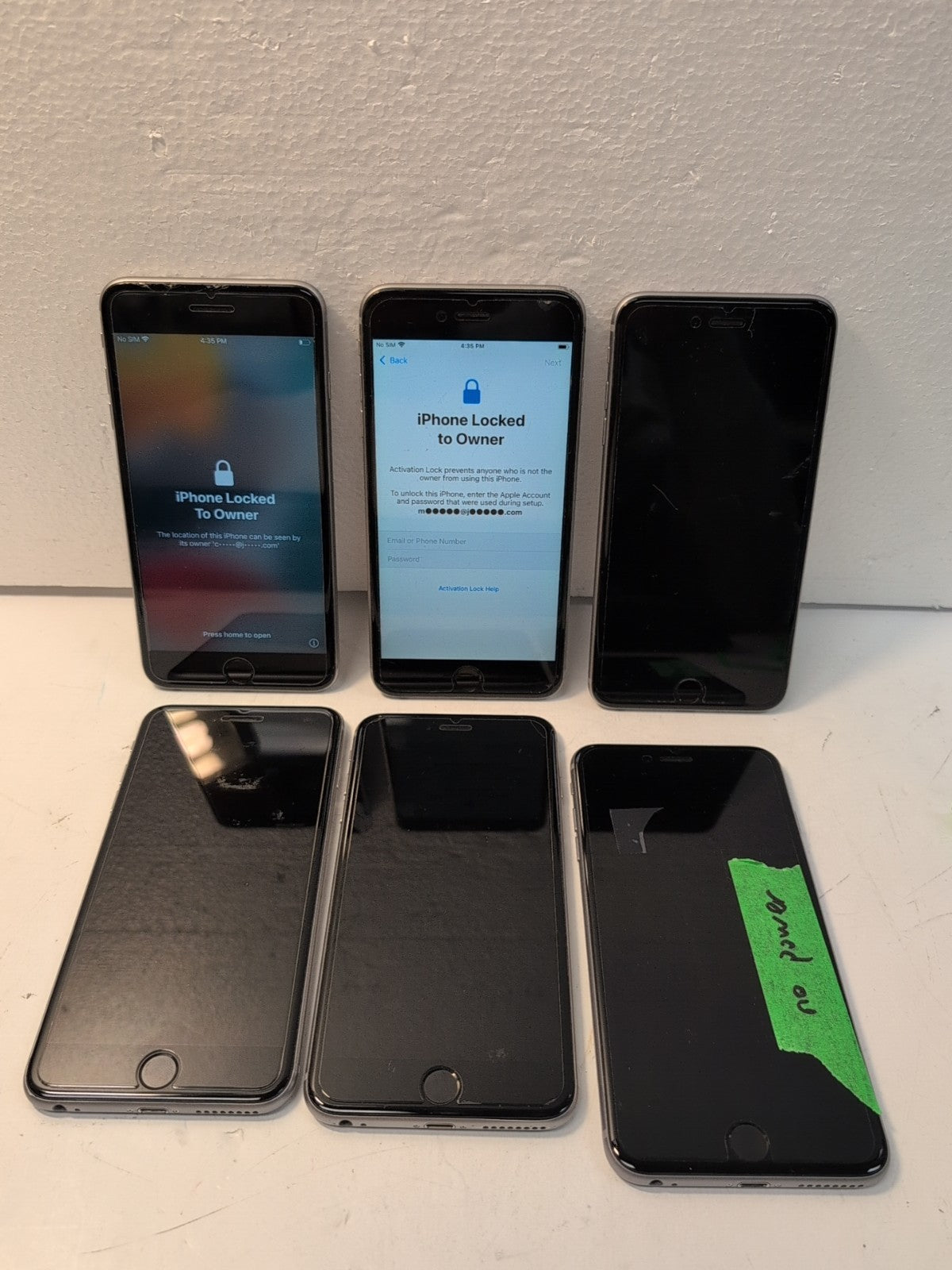 🔥(AS IS) 6x DEFECTIVE  Apple iPhone 6S Plus A1687 16GB Smartphone Space Gray  -