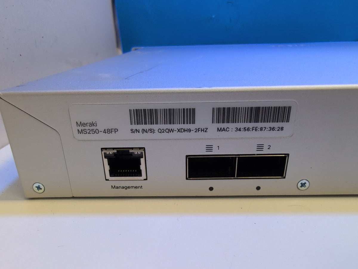 🎸 Cisco Meraki MS250-48FP-HW 48-Port PoE Gigabit Ethernet Switch (NO PSU,AS IS)
