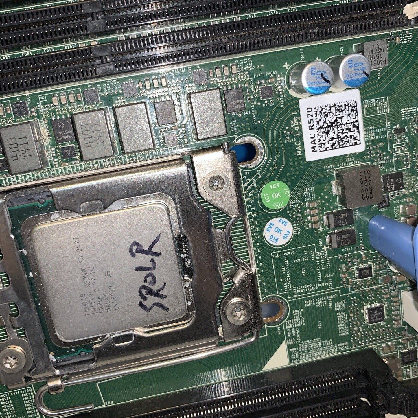 DELL POWEREDGE R520 MOTHERBOARD SYSTEM BOARD 3P5P3, 4FHWX, VRJCG, 51XDX, WVRWJ