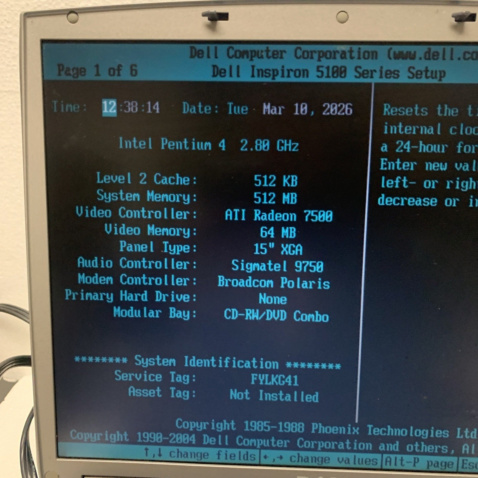 🔥 Vintage Dell Inspiron 5100 P4 2.8GHZ 512MB ATI Radeon 7500 working battery
