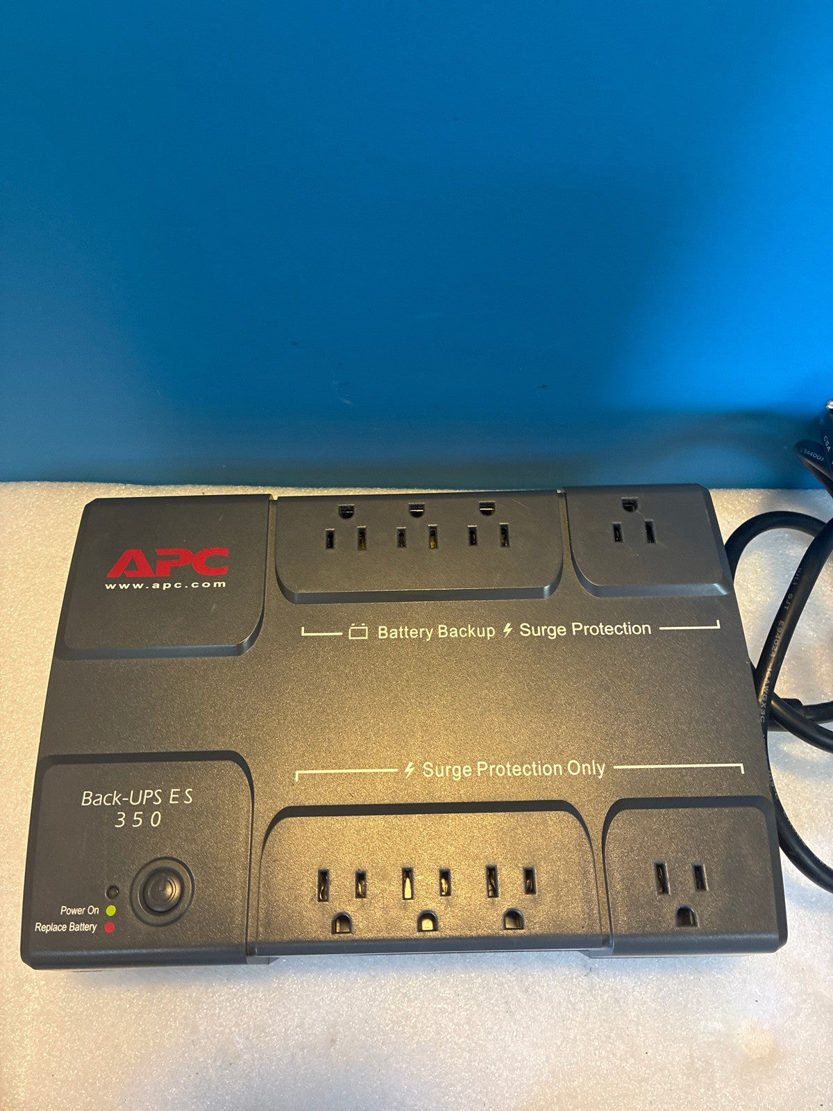 🔥 APC Back-UPS ES 350 BE350R 350VA Battery Backup Surge Protector 6-Outlet