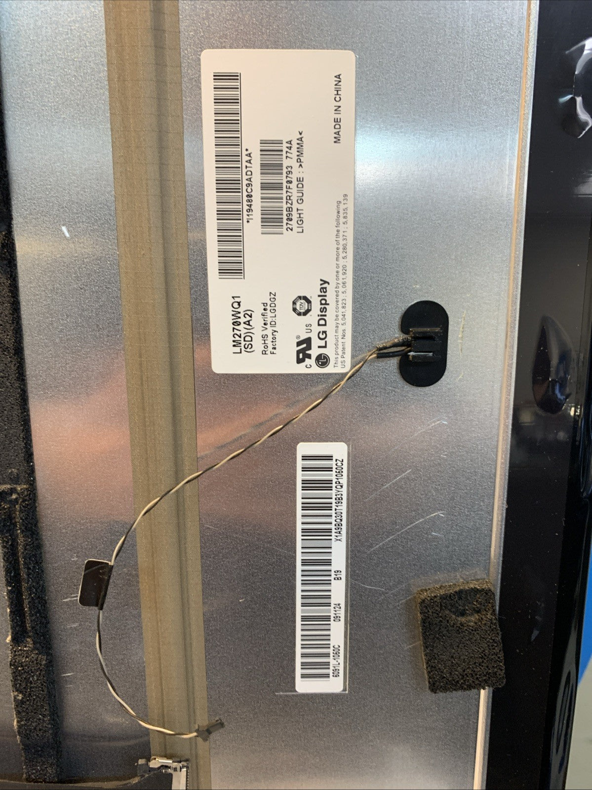 Grade A ~ Apple iMac 27" LCD Panel LM270WQ1(SD)(A2) 661-5527 661-5312