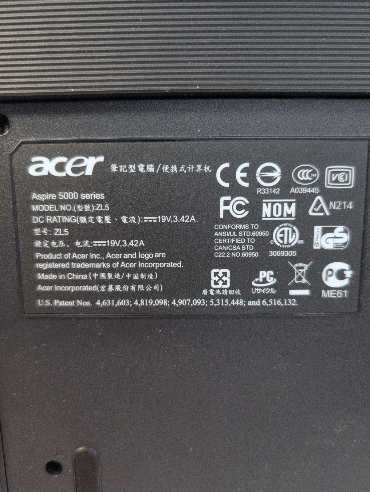 🔥 (AS IS) Acer Aspire 5000 15" Laptop AMD Turion 64/1GB RAM/100GB HDD/winXP -