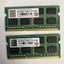(2x 4GB) Transcend PC3L-10600 DDR3-1333 2Rx8 SO-DIMM Laptop RAM Memory ~