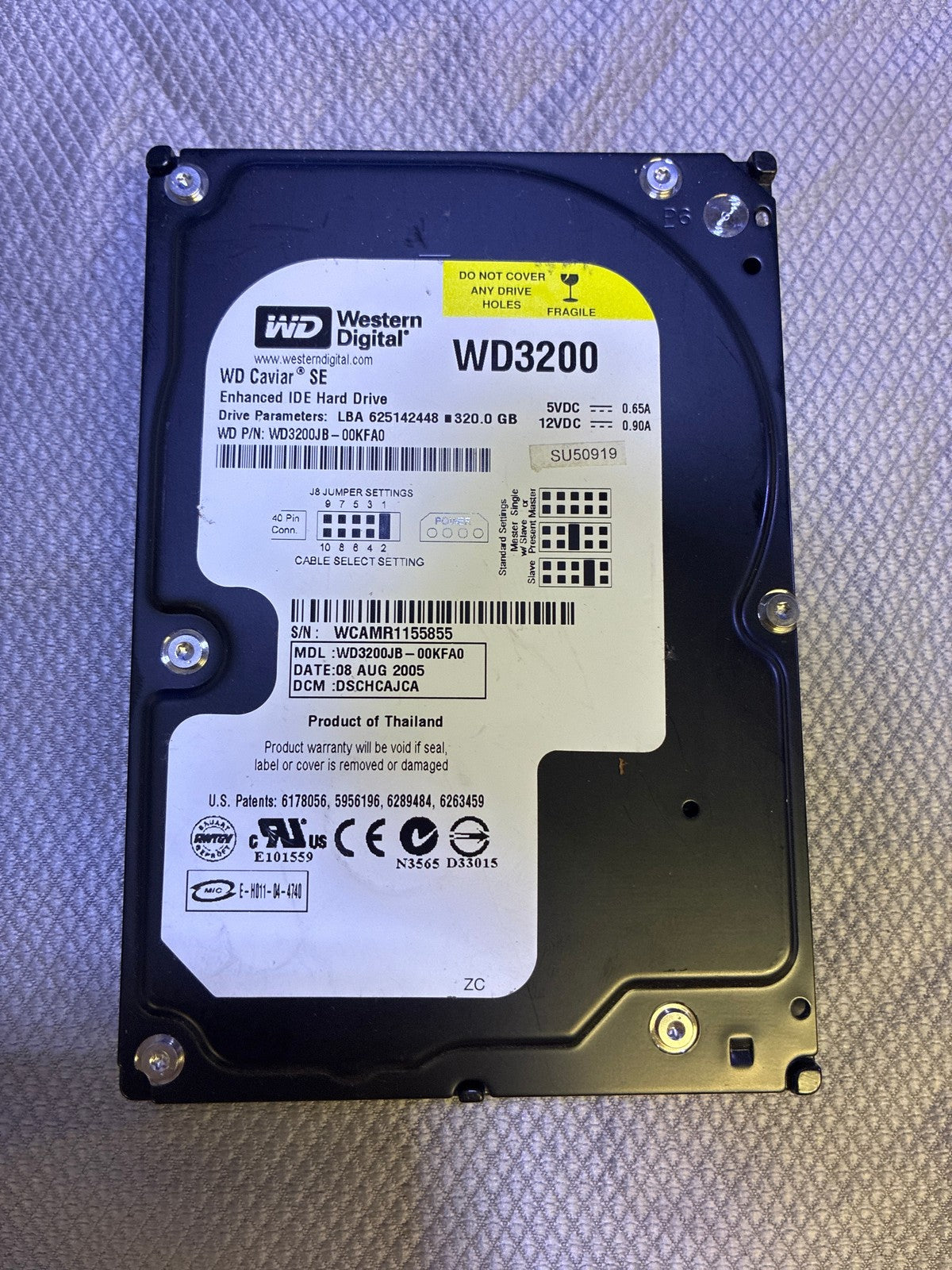 🔥 Western Digital WD Caviar SE WD3200JB-00KFA0 320GB IDE 3.5in Hard Drive
