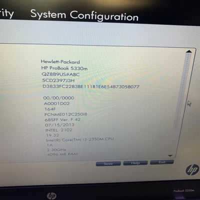 HP ProBook 5330m 13.3" i3-2350M  4GB RAM laptop (read)