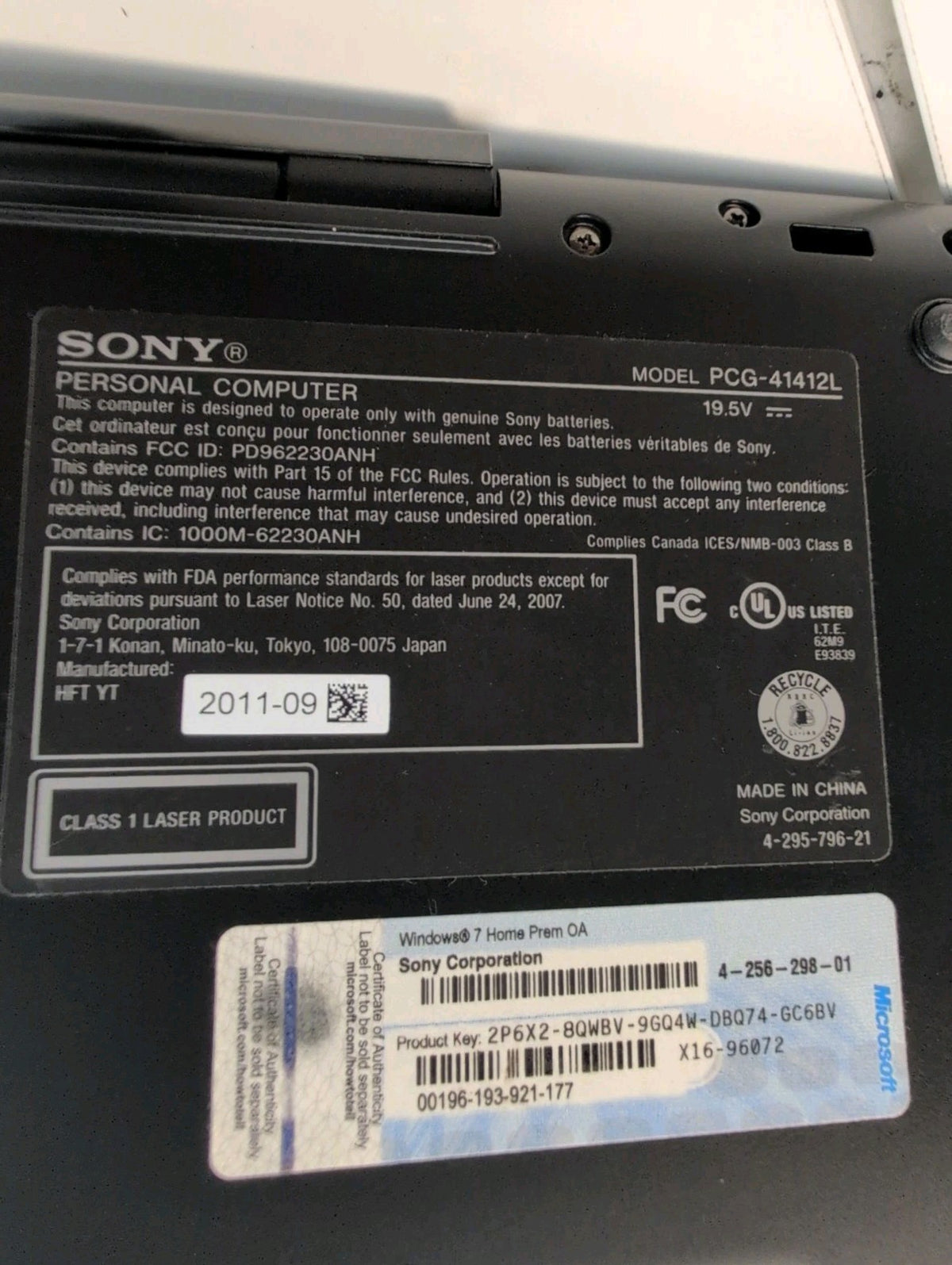 🔥 Sony Vaio PCG-41412L 15.6" Laptop  i7-2640M CPU /6GB RAM /750GB HDD/Win 10 -