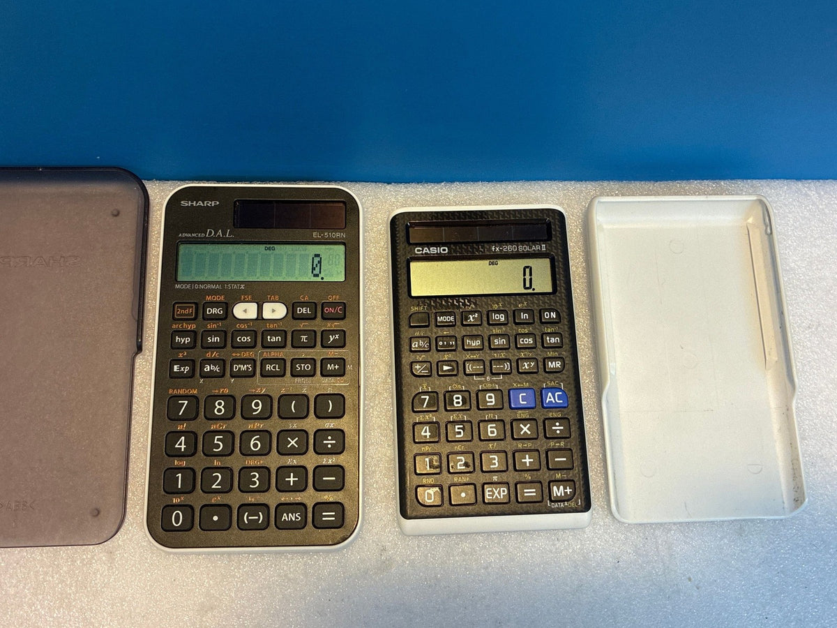 🔥 Sharp EL-510RN & Casio fx-260 Solar II Scientific Calculators Lot of 2