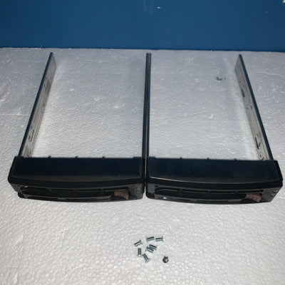 (2x) SUPERMICRO 3.5 INCH HARD DRIVE TRAY / CADDY 01-SC81302-XX00C004 + 8 Screws