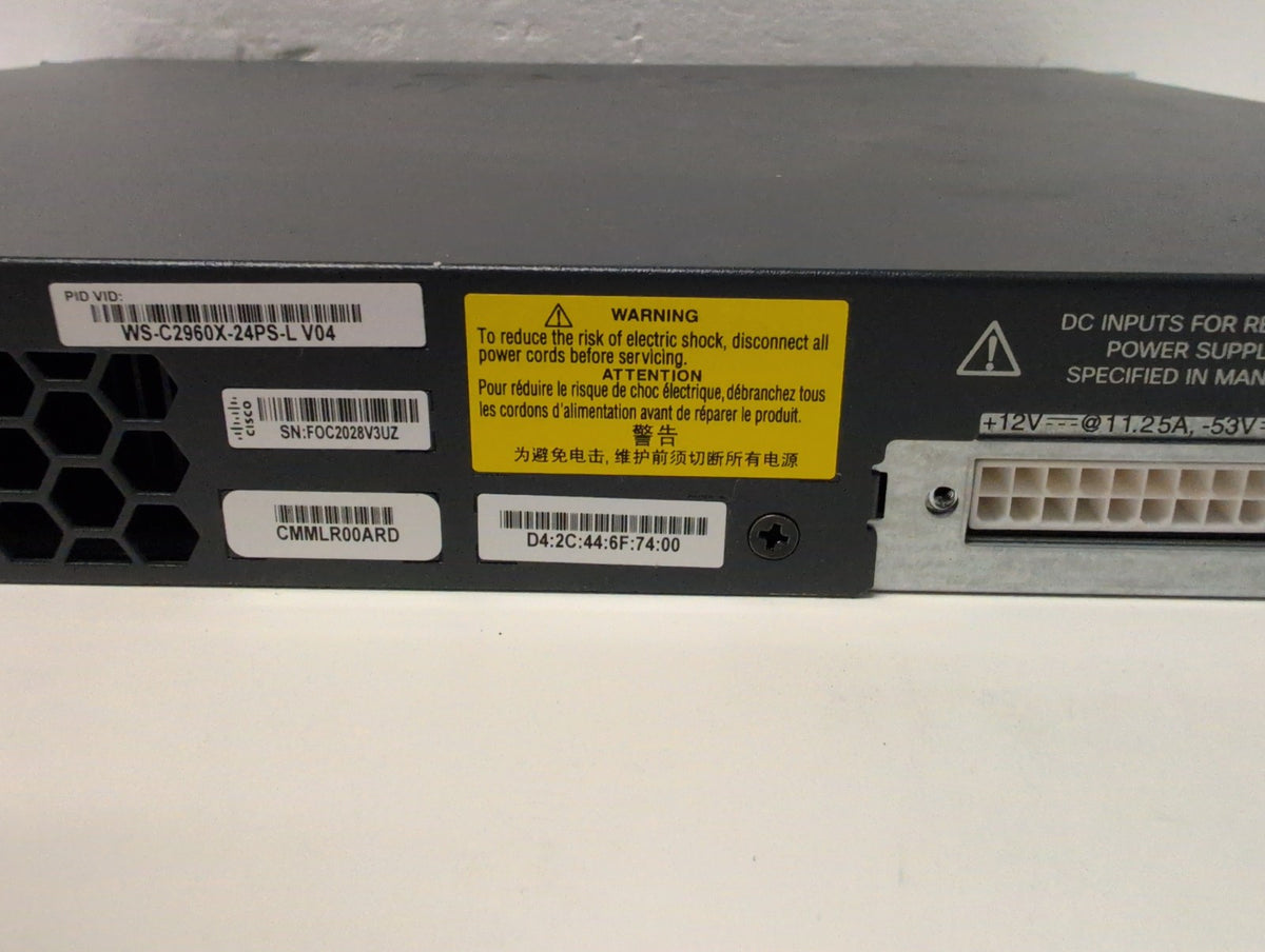 🎸 Cisco Catalyst WS-C2960X-24PS-L 24-Port PoE+ Gigabit Switch